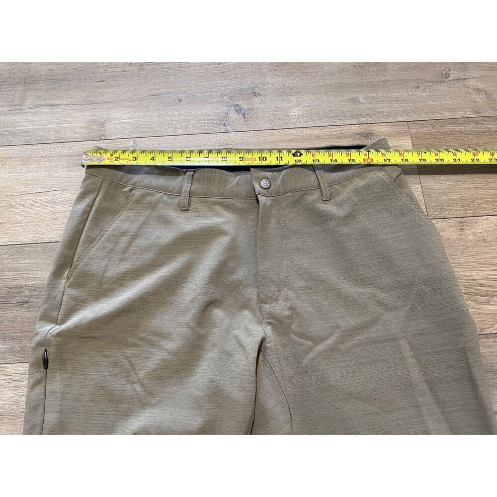 BYLT Kinetic Mens 34X9 Tan Stretch Golf Performance Chino Shorts Zipper Pocket - Picture 5 of 9